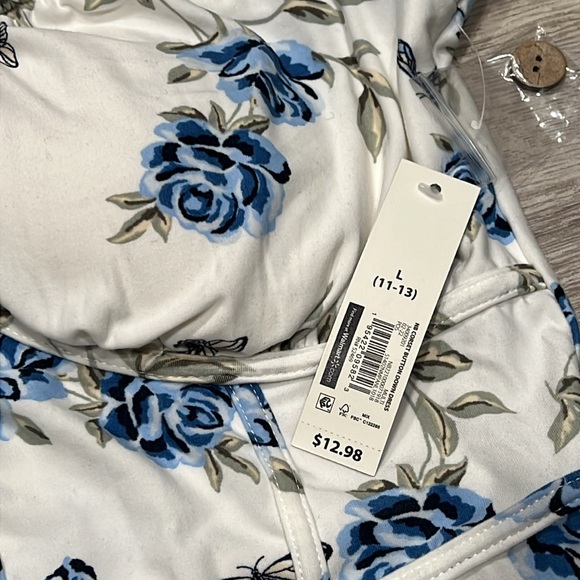 No Boundaries Juniors' Corset Button Down Dress With Butterflies - Picture 3 of 6